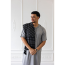 Imamah Black and Grey - (Black Tassel)