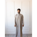 Saudi Collared Thobe Jubbah MC Cotton Blend (Ecru)