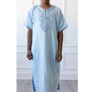 Moroccan Short Sleeve Kids-Boys Thobe (Light Blue)
