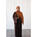 Pleated Plain Abaya (Coffee Brown)
