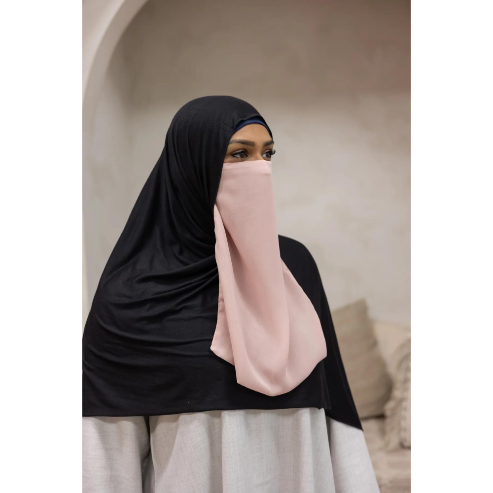Half Niqab Coral Pink main image 1