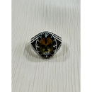 Topaz Axinite Sterling Silver Mens Islamic Ottoman Ring