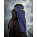 Navy Blue One Piece Single Layer Niqab