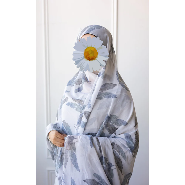 SOLD OUT Printed Chiffon Hijab (Indigo)