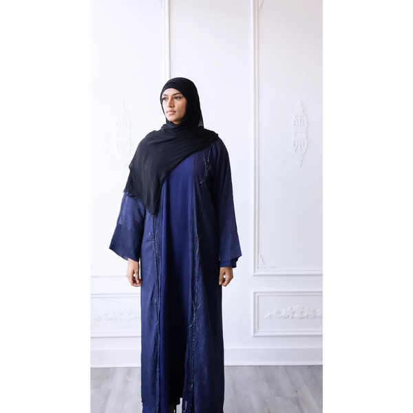 Eid Abaya Shimmery Glam Fancy Abaya - Royal Blue (C17)