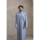 Saudi Collared Thobe Jubbah - MC Cotton Blend (Light Denim)