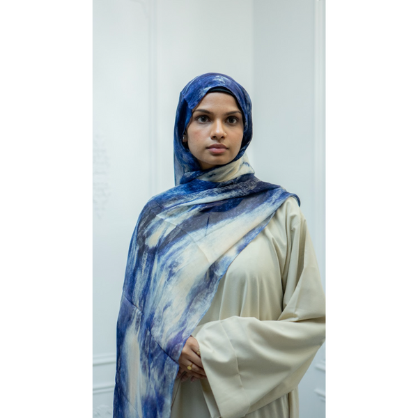 Viscose Modal Hijab MIDI Size (Shades of Blue)