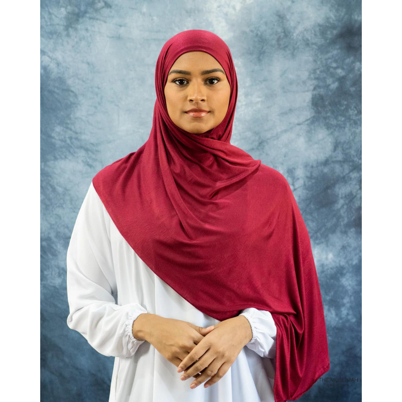 Maroon Jersey Hijab