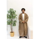 Light Brown Syrian Farwa Coat with Hoodie