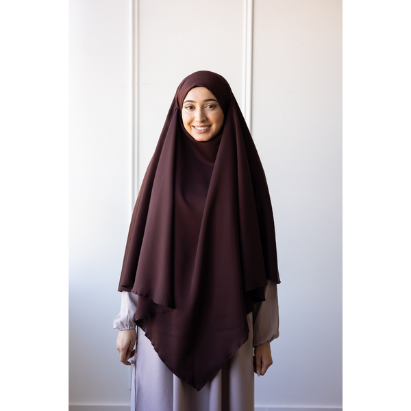 Two in One Niqab Khimar
(Chestnut)