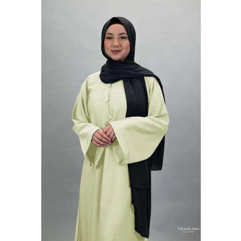 Sale Eden Turkish Abaya - Avocado Whip (A58)
