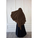 Chiffon Three Layered Princess Khimar (Espresso Shot)
