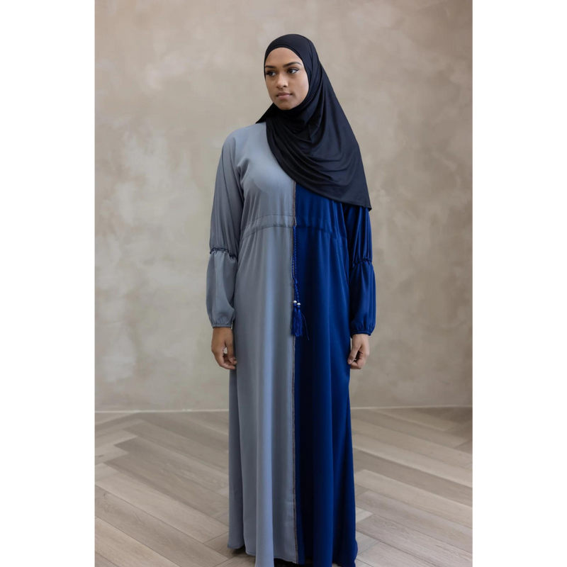 Sale Two Toned Contrast Dress (Blue)
