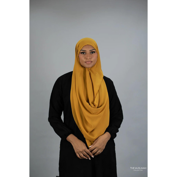 Medallion Gold Chiffon Hijab