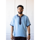 Moroccan T-Shirt (Cloud Blue & Navy)