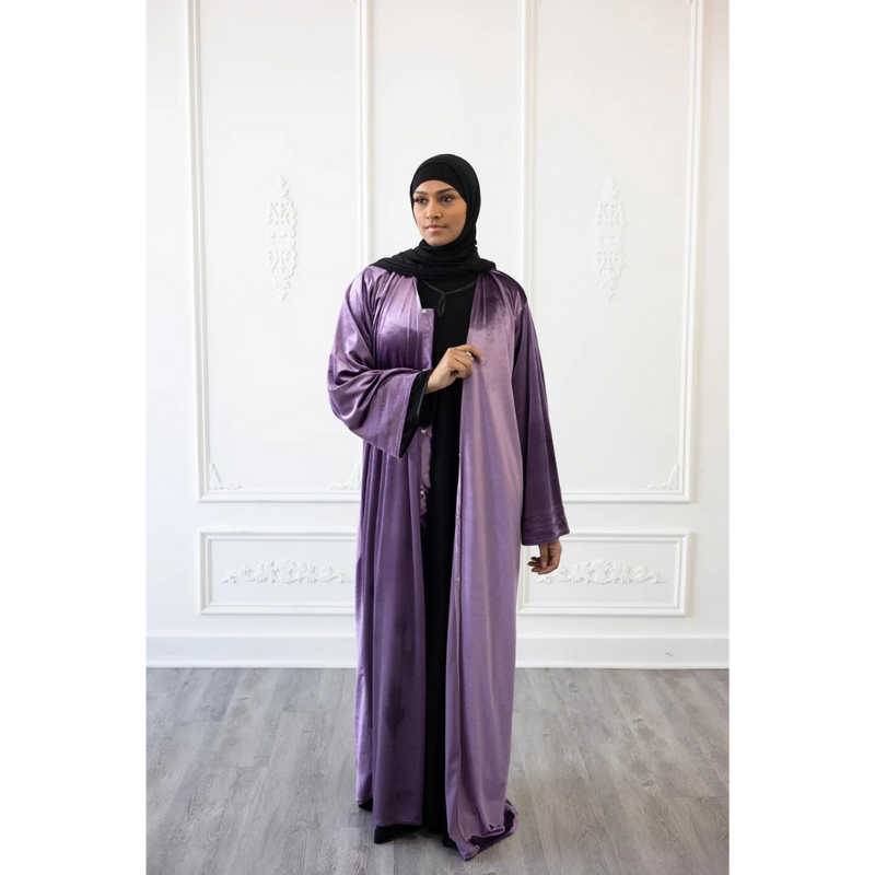 Velvet sales open abaya