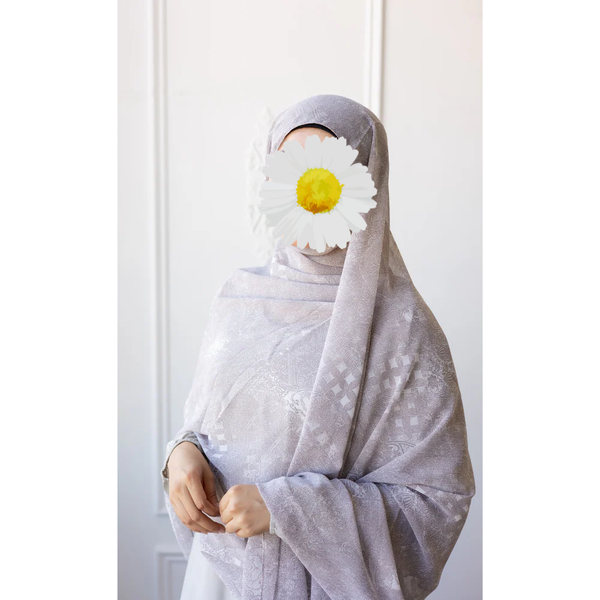 Printed Chiffon Hijab (Lilac Paisley)