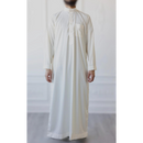 SAMPLE SALE Saudi Collared Thobe - (Parchment Cream)- 08