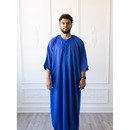 Moroccan 3/4 Sleeve Thobe - Moroccan Blue