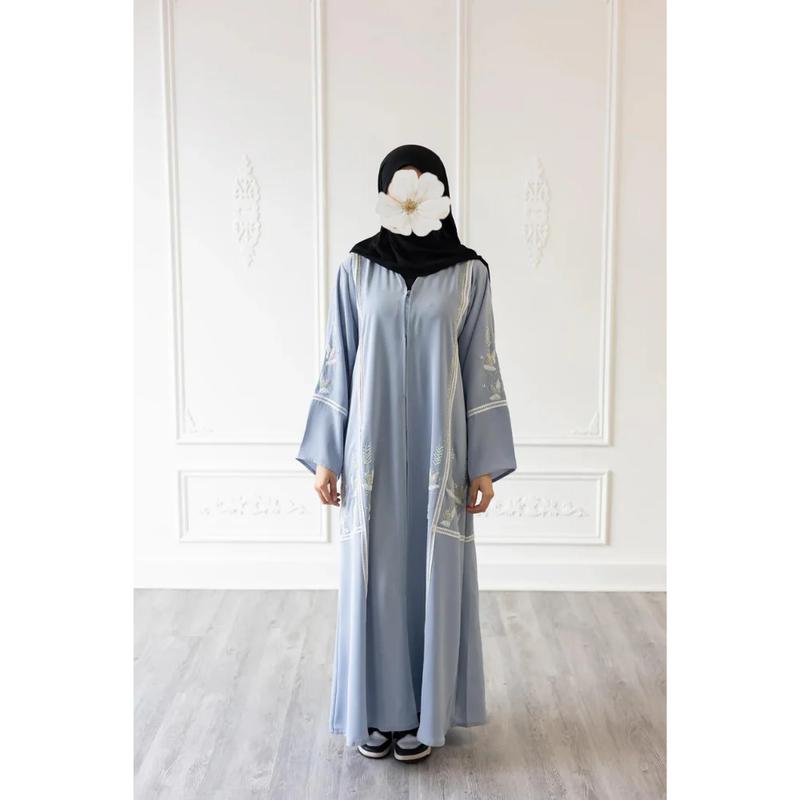 CLEARANCE SALE  Serenity Glam Abaya - Pastel Blue (C35)