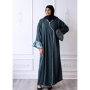 CLEARANCE SALE Eid Abaya Puff Sleeve Glam (Victorian Peacock)