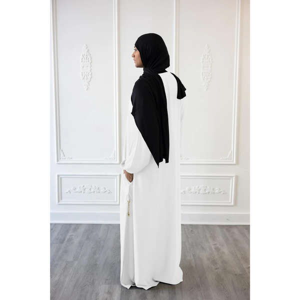 Sawda Textured Crepe Abaya Blank Canvas