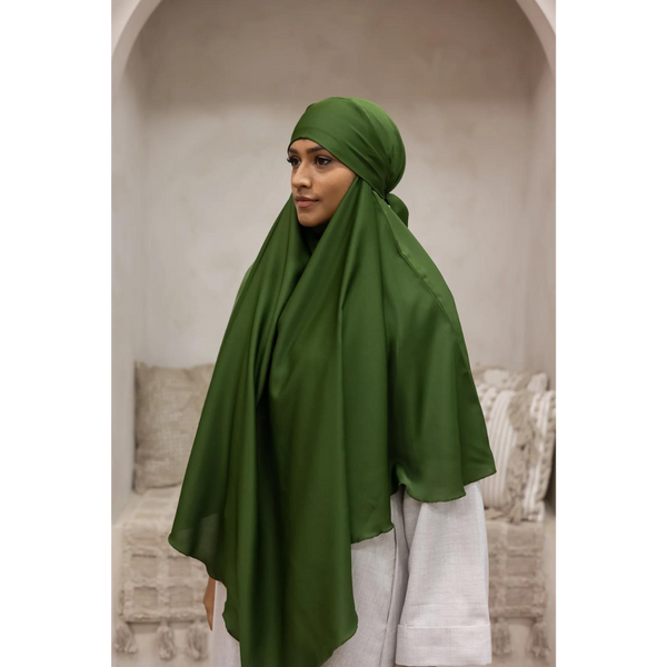 Two in One Niqab Khimar - Sage Green (C51)