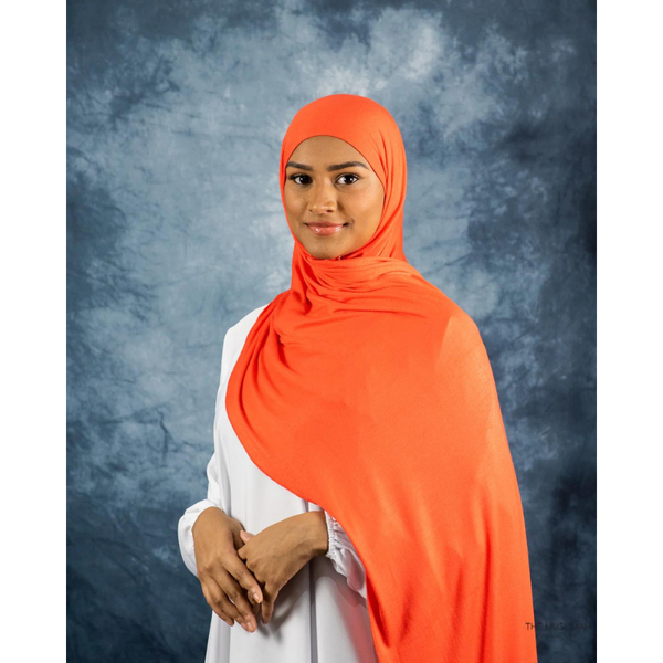 Fire Orange Jersey Hijab