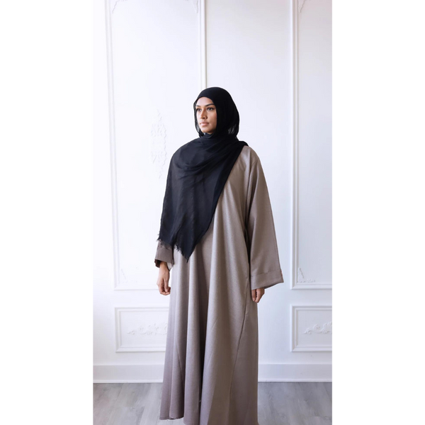 Luxury Linen Abaya (Clay)