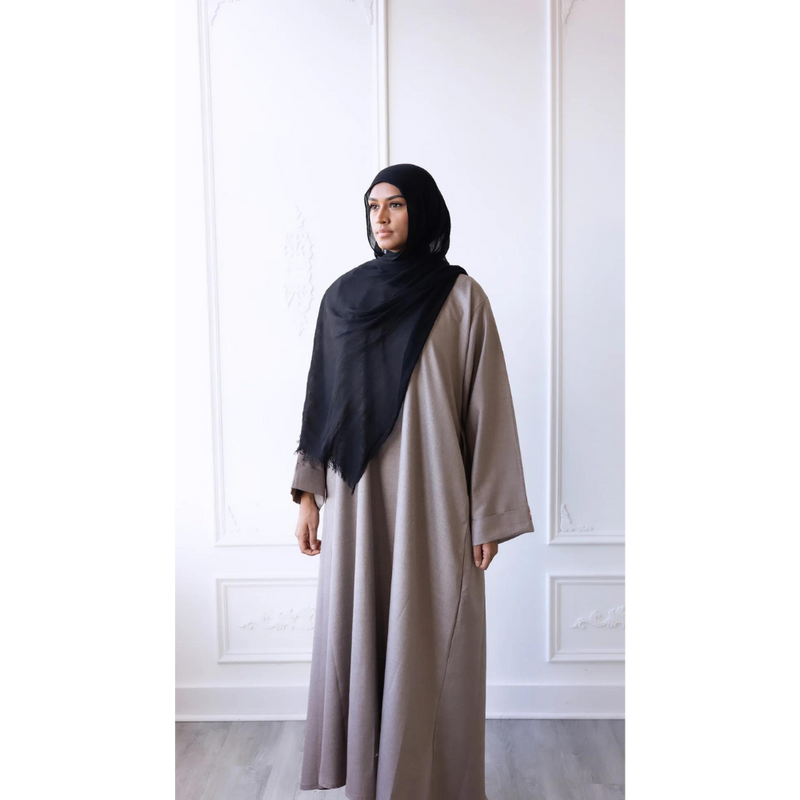 Luxury Linen Abaya (Clay)