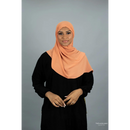 Crinkle Chiffon Hijab (Pastel Peach Silk)