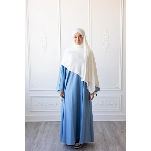 Umm Salama Cotton Blend Loose Fit Abaya (Summer Lake)