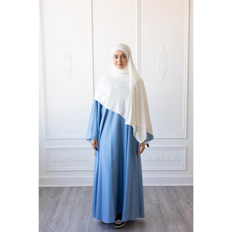 Umm Salama Cotton Blend Loose Fit Abaya (Summer Lake)