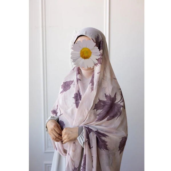 Printed Chiffon Hijab (Maple Leaf)