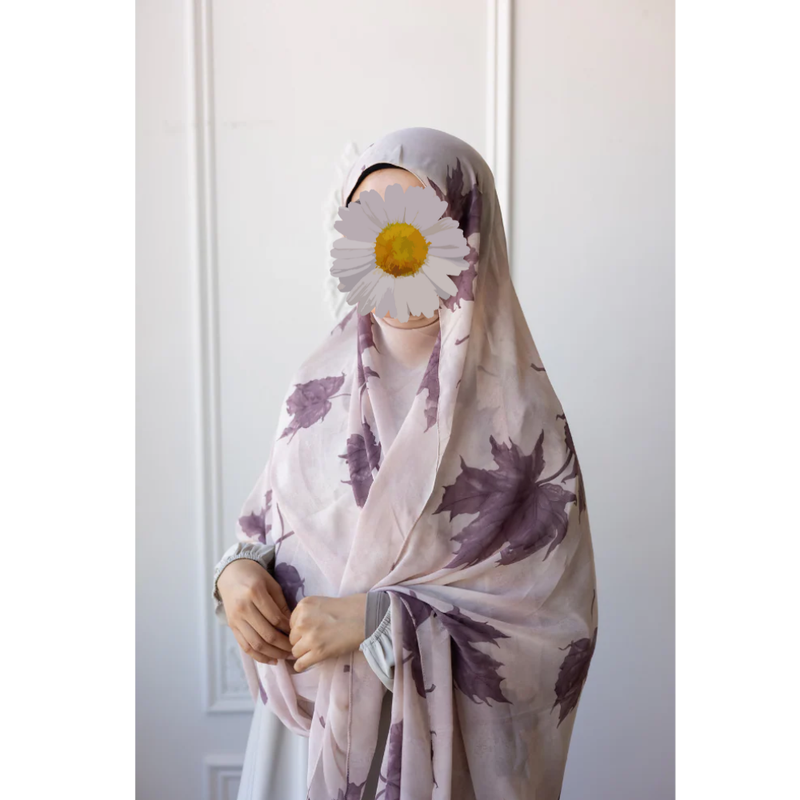 Printed Chiffon Hijab (Maple Leaf)