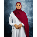 Ribbed Jersey Hijab - Maroon