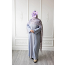 CLEARANCE SALE Linen Embroidered Palm Tree Design (Slate Grey)