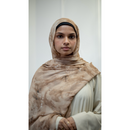 Printed Chiffon Hijab - Caramel Cream (Style 28)