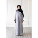 Puff Sleeve Glam Abaya - Platinum