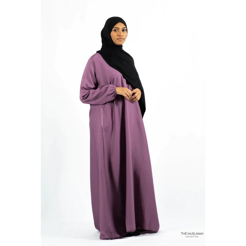 Hafsa Abaya - Dusty Purple Plus Size