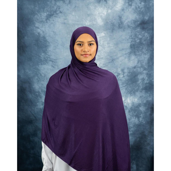 Eggplant Purple Jersey XL Hijab
