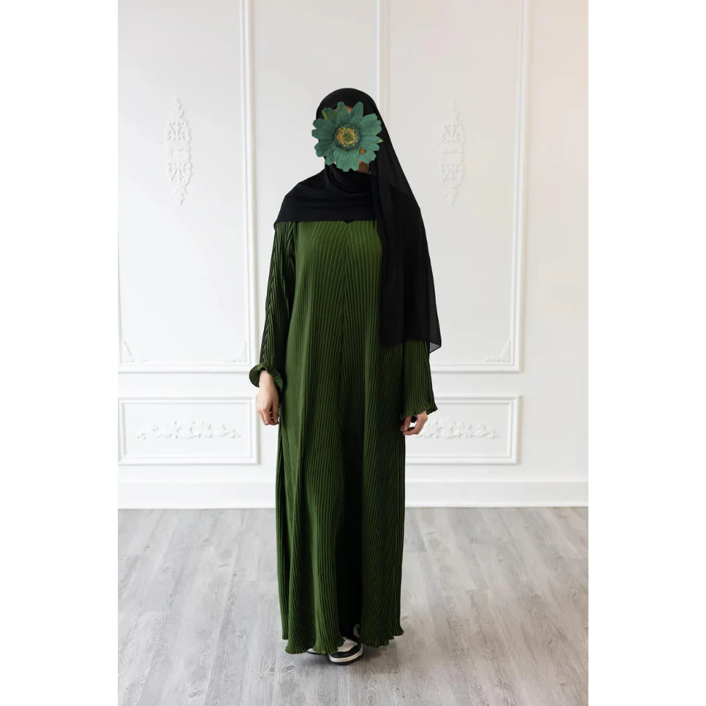 abaya dress green Pure Silk Green Shirt: Elevate Your Style with Luxurious Comfort main image 0