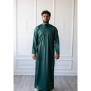 Saudi Collared Thobe (Emerald Green)