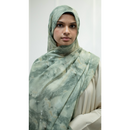SOLD OUT Printed Chiffon Hijab - Emerald (Style 35)
