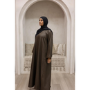 Luxury Linen Abaya (Toasted Oak)