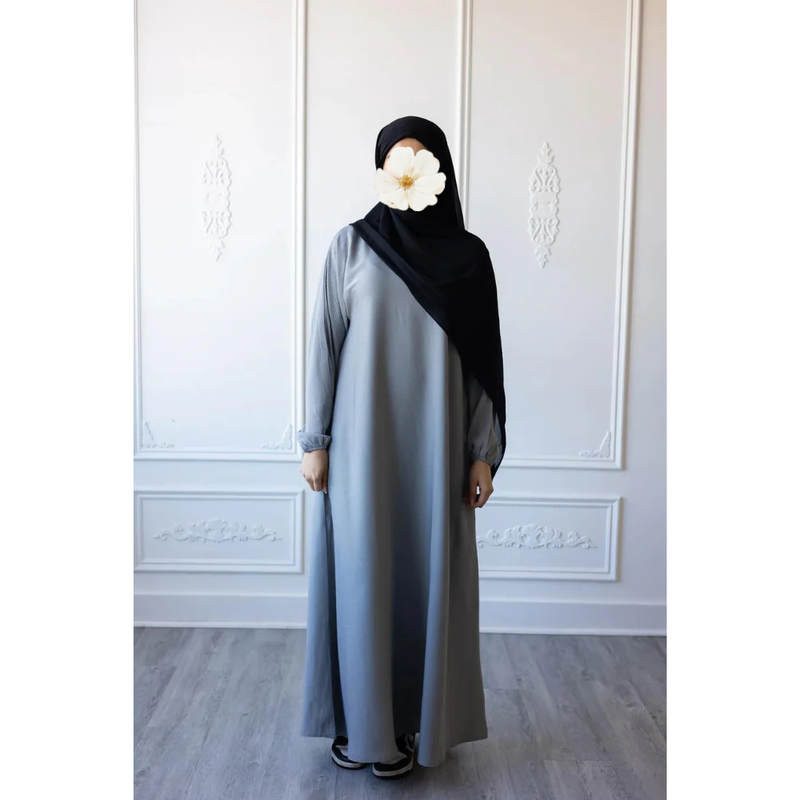 Sawda Textured Crepe Abaya (Mercury)