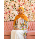 Clearance Sale Grey Floral Cotton Blend Kimono Abaya