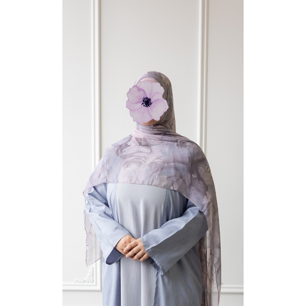 Printed Chiffon Hijab (Soft Lavender)