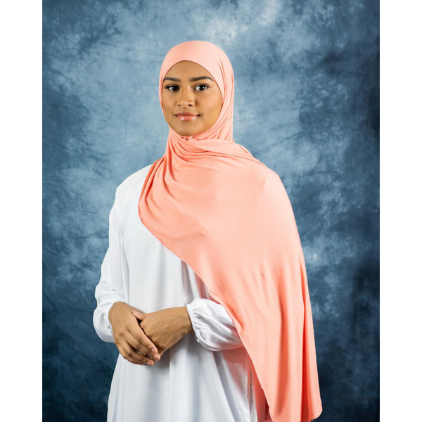 Peach Jersey Hijab