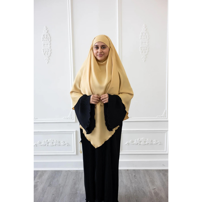 Two in One Niqab Khimar - Shea Butter Cream (C53)